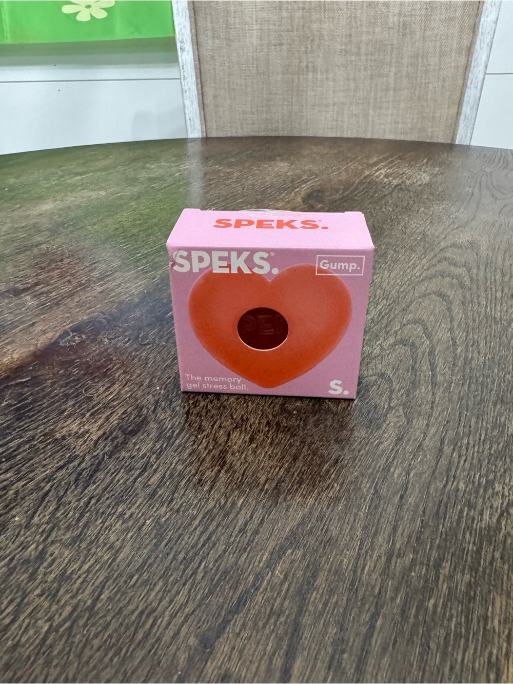 SPEKS Gump Heart Gel Stress Ball - Pink/Orange